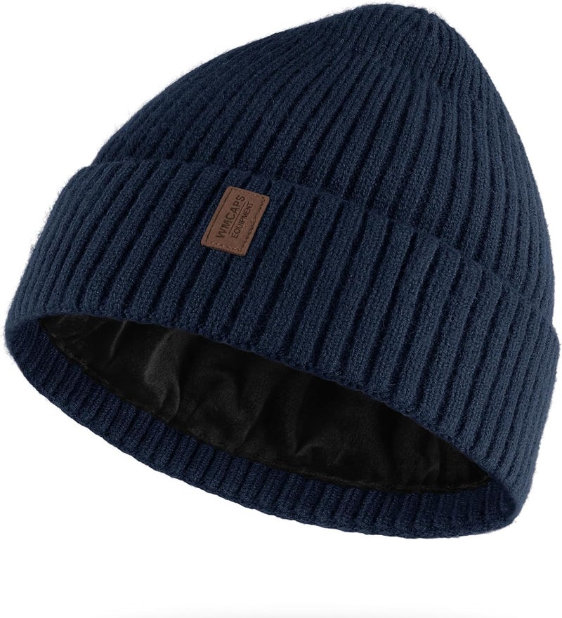 Wmcaps Warm Beanie for Men Women, Fleece Lined Beanie Warm Winter Caps Unisex Fashion Knit Cuffed Cap - Image 1